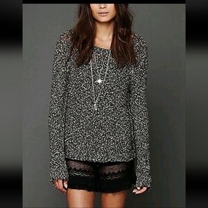 Free People Womens Chunky Knit Off Shoulder ( Boatneck) Sweater, Sz S